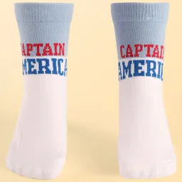 Pine Kids Marvel Knit Antibacterial Socks With Avengers Graphics Pack Of 3 - Red Blue & White image 5