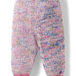 Babyhug Knitted Full Sleeves Co-Ord Sweater Set With Static Design - Multicolor image 5