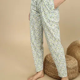 PYNK Women Printed Pure Cotton Mid-Rise Lounge Pants-image-68