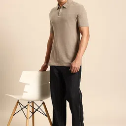 United Colors of Benetton Men Cotton Linen Polo Collar T-shirt image 2