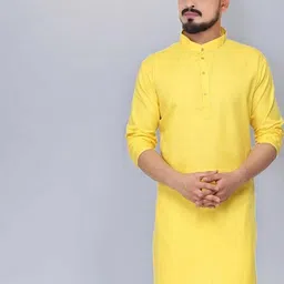 KRUDHA Men Thread Work Kurta image 4