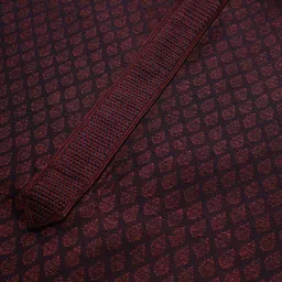 Manthan Men Burgundy Ethnic Design Kurta image 3