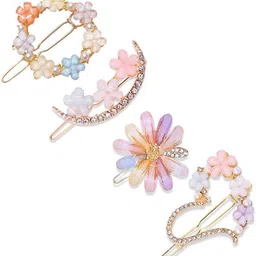 HANDBAG COLLECTION Women Set of 4 Embellished Alligator Hair Clip-picture-40