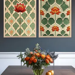 Kotart Brown & Green 2 Piece Wood Floral and Botanical Wall Paintings-picture-25