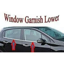 VBX Car Exterior Stainless Steel Lower Window Garnish Chrome Compatible for Maruti Suzuki Swift 2018 Model - Set of 8 Pcs image 4