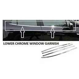 VBX Car Exterior Stainless Steel Lower Window Garnish Chrome Compatible for Maruti Suzuki New Swift 2011 to 2014 - Set of 4 Pcs image 5