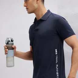 HRX by Hrithik Roshan Placement Print Polo Collar Running T-shirt-picture-12