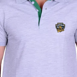 LA MILANO Men Polo Collar Applique Slim Fit T-shirt image 2