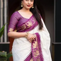 Tekson Ethnic Motifs Woven Design Zari Art Silk Saree image 2