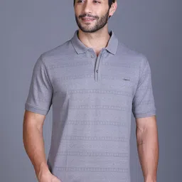 Parcel Yard Abstract Printed Polo Collar Cotton T-shirt-picture-38