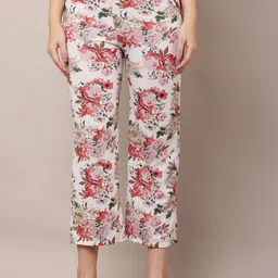 Mast & Harbour Women Floral Printed Loose Fit Trousers-picture-38