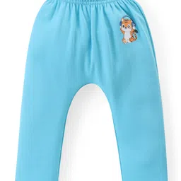 Babyhug Cotton Knit Full Length Diaper Leggings with Dino & Striped Pattern Pack of 3 - Multicolor image 4