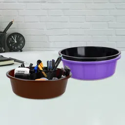 Kuber Industries Purple 3 Pieces Regular Desk Organisers-picture-33