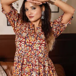 presha Women Fit and Flare Blue Maxi/Full Length Dress image 4