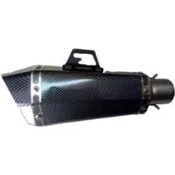 RA Accessories Black Wide Mouth Printed Silencer Exhaust for Hero Passion X Pro image 2