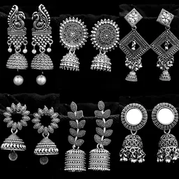 ANNORA INTERNATIONAL Women NA Alloy Jhumkas-picture-35