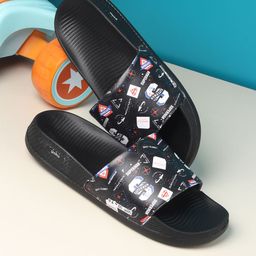 yoho Men Superman Printed Sliders-picture-27