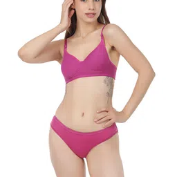 Liigne Women Pack Of 2 Non Padded Bra Pure Cotton Lingerie Set image 2