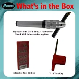 Assorts New Developed Fly Cutter Kit MT3 Shank M12x1.75 Drawbar image 2