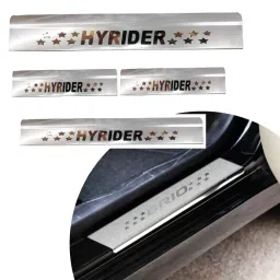 Automoto Stainless Steel Silver Non-led Footstep Door Sill Plate for Toyota Hyryder All Model 2023 All Model (Set of 4)-image-7