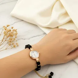 Moover Women Embellished Dial & Ceramic Bracelet Style Straps Analogue Watch BRCLTWTC-BLK-J1 image 4