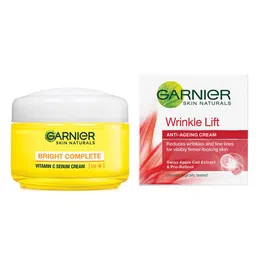 Garnier Vitamin C Serum Cream 45g & Wrinkle Lift Anti-Ageing Cream - 40g Combo-image-8