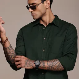 Roadster Men Pure Cotton Casual Shirt-image-12