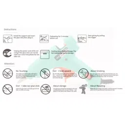 Fadman 20 W Hot Melt Mini Glue Gun with 2 Stick Turquoise 7 mm Stick Dia., SH_0053-TURQUOISEMINI20WT-2ST image 5