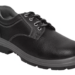 Allen Cooper DD 7079 Leather Steel Toe Black Safety Shoes, Size (8 UK/India)-image-83