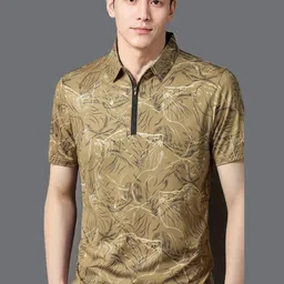 zebu Men Printed Polo Collar T-shirt-picture-44