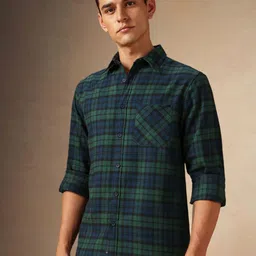 Dennis Lingo Men Tartan Checks Opaque Checked Casual Shirt-picture-32