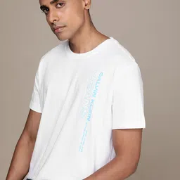 Calvin Klein Jeans Brand Logo Printed Pure Cotton T-shirt-picture-56