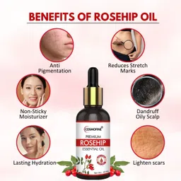 cosmofine Rose Essential Oil for Hair Growth, Acne & Blemishes Control For Women & Men image 2
