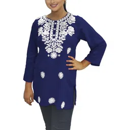 PU FASHION Women Floral Embroidered Thread Work Thread Work Kurti-picture-18