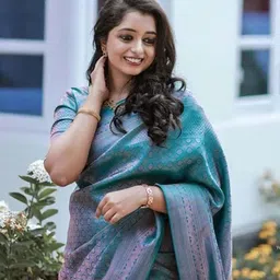 PHEASANT Woven Design Art Silk Saree image 2