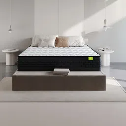 Wakeup India White & Black Quilted Riserox Luxe Comfort Pocket Spring Singe Mattress image 5