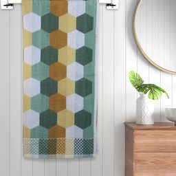 FABINALIV Geometric 300 GSM Cotton Bath Towel L 145 X B 70 cm - Multicolor-picture-4