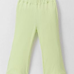 Little Kangaroos Woven Full Length Solid Color Ribbed Leggings - Mint Green-picture-22