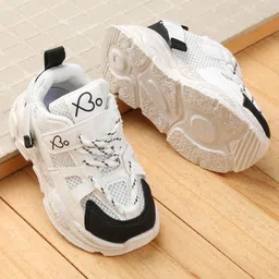 Babyoye Velcro Closure Sneaker Shoes With Colour Block Design - Black-picture-20