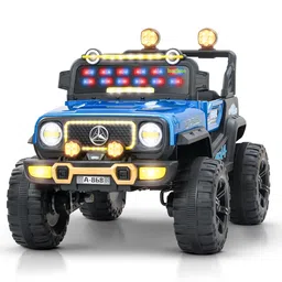 Baybee 4×4 Wrangler Battery Operated Jeep for Kids, Ride on Toy Kid Car with RGB Windshield Light & Music | Electric Jeep Battery Cars | Baby Big Car for Kids (Blue)-picture-12