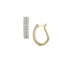 Sparkles 14Kt Gold Hoop Earrings With 1.16 Carat Lab Grown Diamond - 4.25 g image 4
