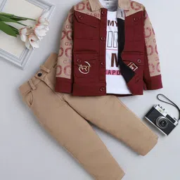 BAESD Boys Printed T-shirt with Trousers-image-44