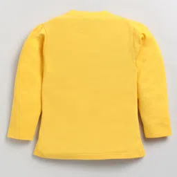 CUTOPIES Full Sleeves Funday Bunny Printed Tee - Lemon Yellow image 3