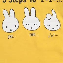 CUTOPIES Full Sleeves Funday Bunny Printed Tee - Lemon Yellow image 4