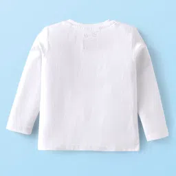 Babyhug Disney Single Jersey Knit Full Sleeves Night Suit with Mickey Mouse Graphics - Blue & White image 3