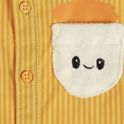 MINI KLUB Cotton Full Sleeves Striped Shirt - Yellow image 5