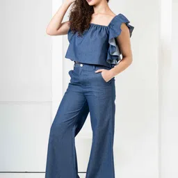 Urban Sundari Square Neck Top With Trousers image 5