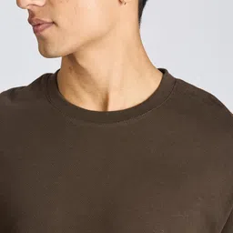 domyos Men's Regular Cotton Fitness T-Shirt - Vanilla Yellow image 5