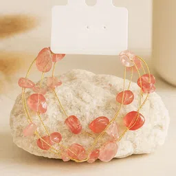 Bohey by KARATCART Gold-Plated Artificial Beaded Multistrand Bracelet-picture-12