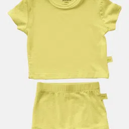 Softsens Kids Short Sleeves Pineapple Slice Bamboo T-shirt With Shorts-picture-29